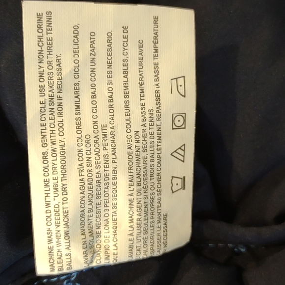 Womens Nautica Blue Stretch Packable Puffer Coat Detachable Hood Water - Picture 16 of 16